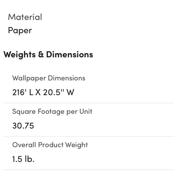 NWOT Peel & Stick wallpaper roll, 30.75 sq ft. - Picture 6 of 13